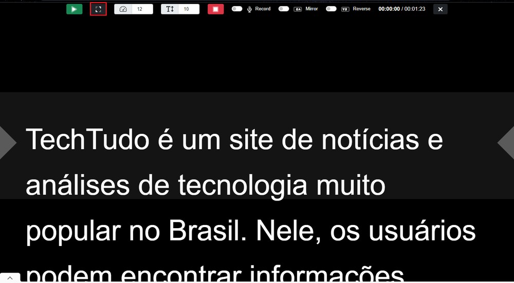 Teleprompter online veja como usar versão para PC do equipamento