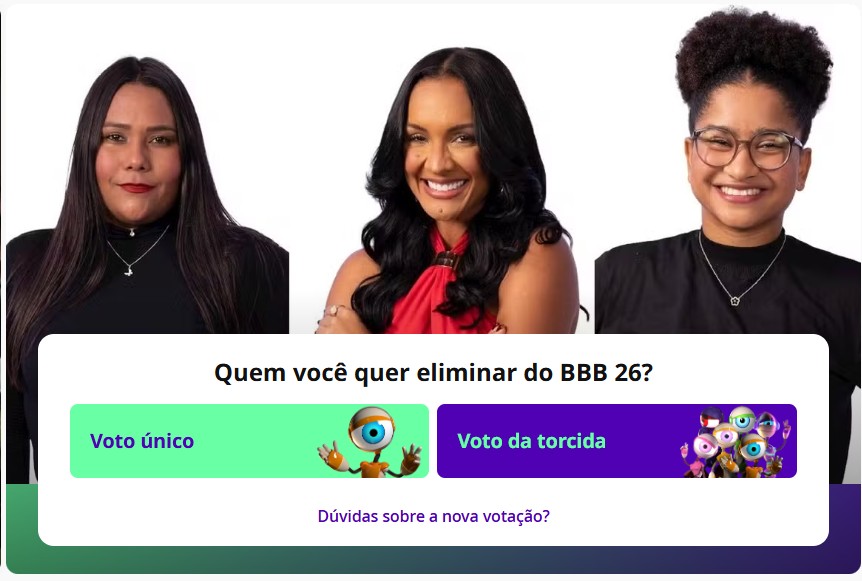 Quem deixa o BBB 26 essa semana? Veja parcial e saiba como votar no Paredão