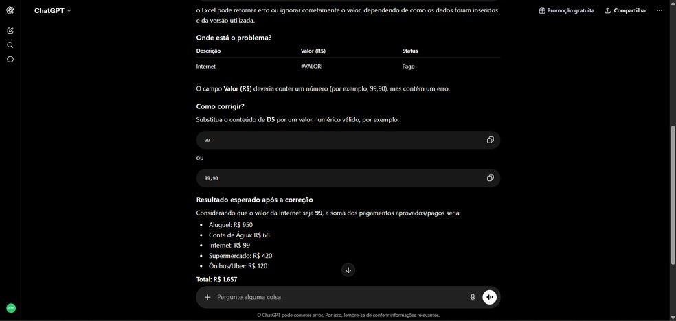  Reprodução/Erika Oliveira