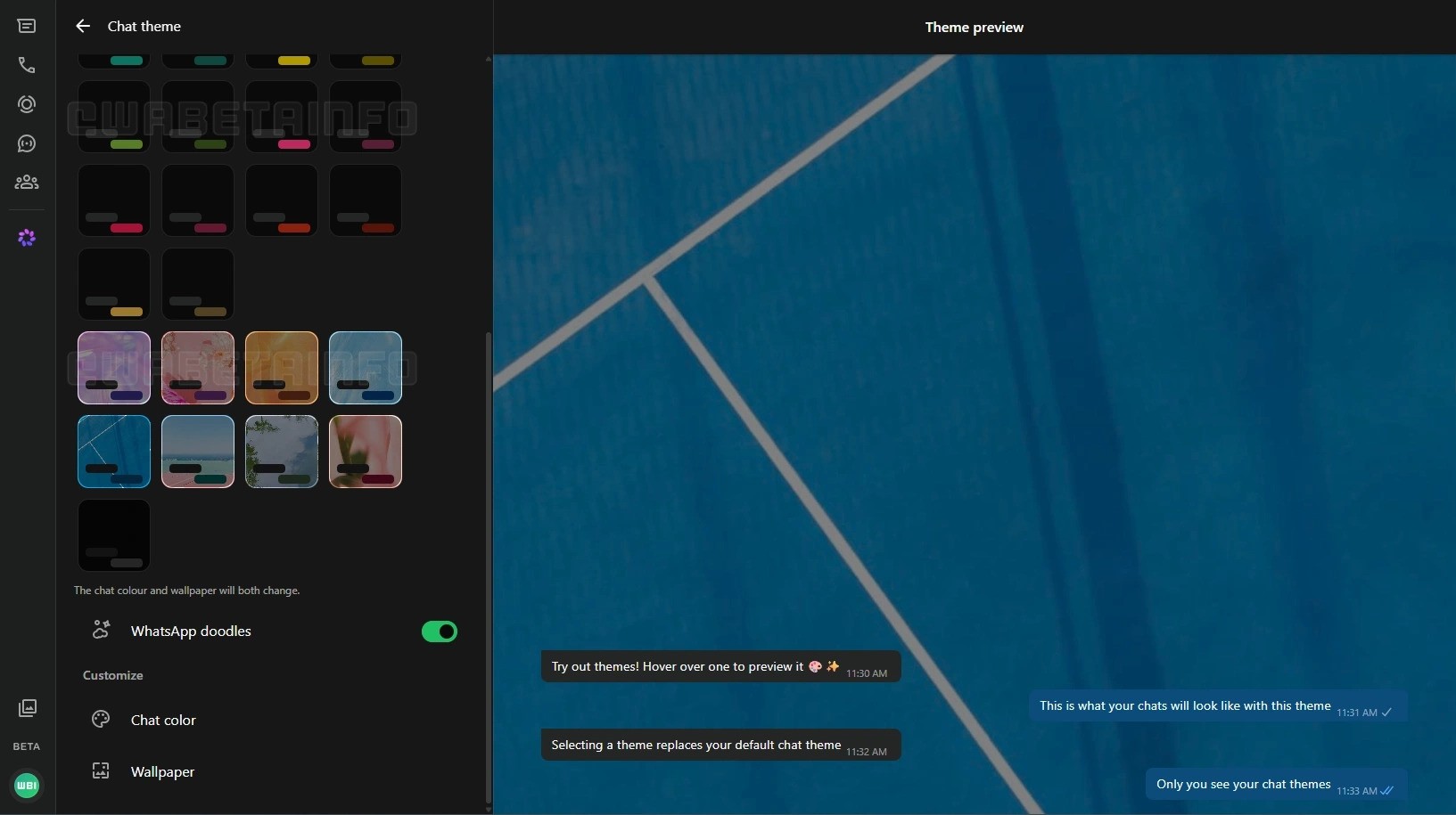 Image for WhatsApp Web libera 27 temas para personalizar visual das conversas; veja