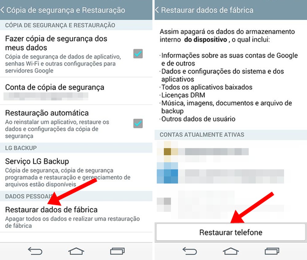Como resetar o LG G3 e restaurar as configurações de fábrica do celular