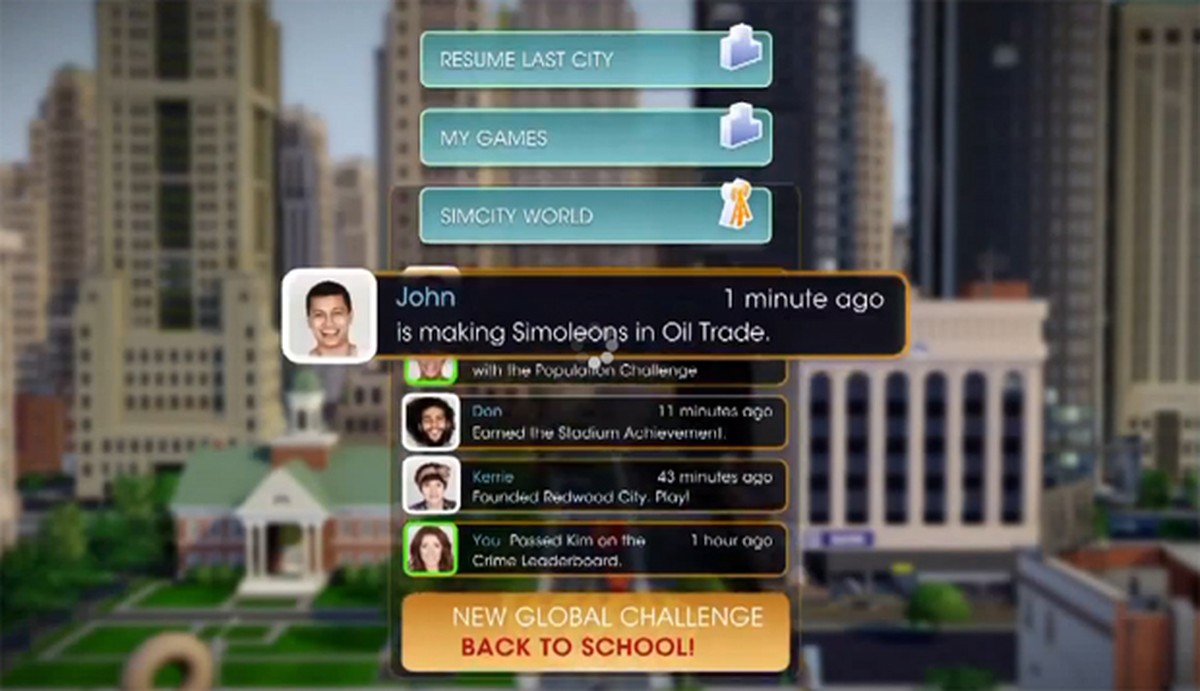 Jogadores de SimCity poderão interagir com nova rede social SimCity World