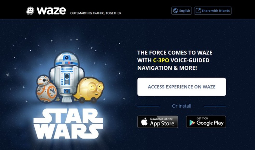 Waze ganha guia com a voz do personagem C-3PO de Star Wars (Foto: Reprodução/Barbara Mannara) — Foto: TechTudo