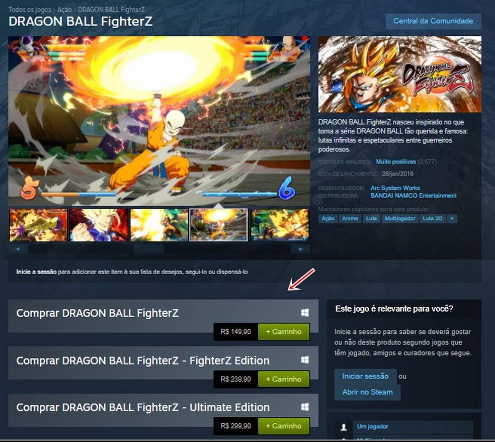 Dragon Ball FighterZ e seus preços no PC, Xbox One e PS4 - Windows Club