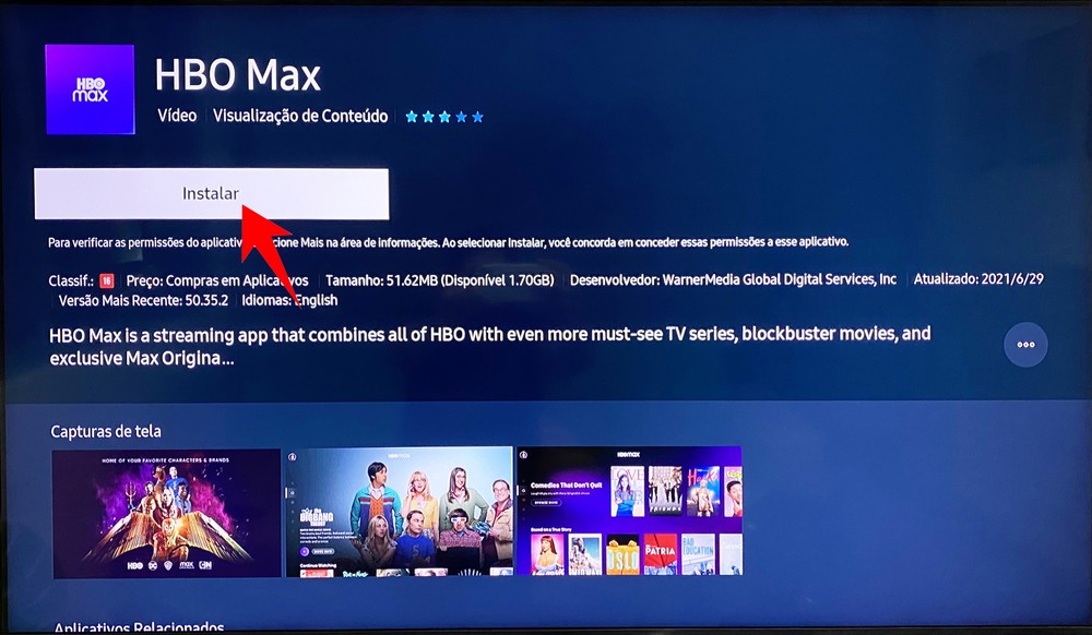 Como instalar HBO Max na TV Samsung