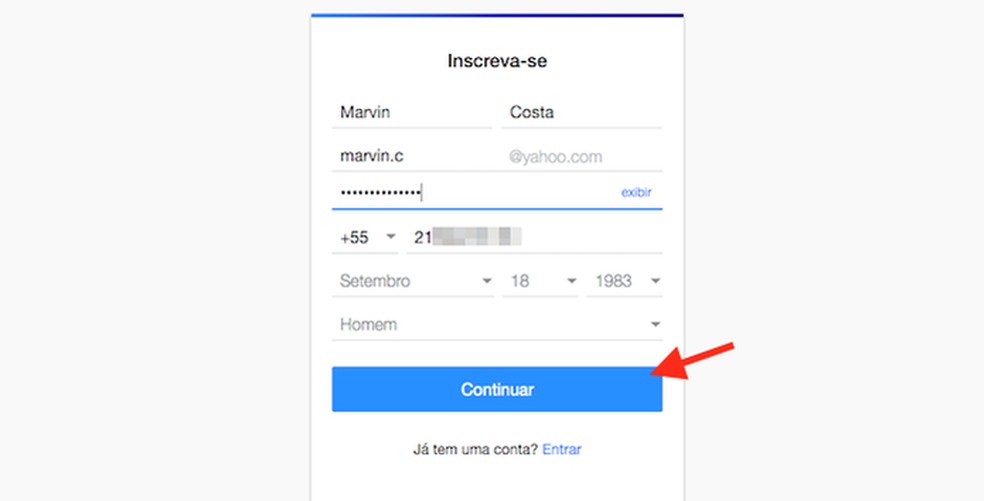 Como Criar uma conta de e-mail no Yahoo pelo Celular 