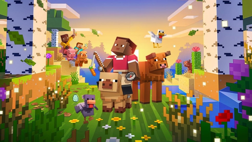 Minecraft ganhou recentemente a atualização Primavera Viva (Spring to Life) com novas variantes de animais — Foto: Reprodução/Minecraft