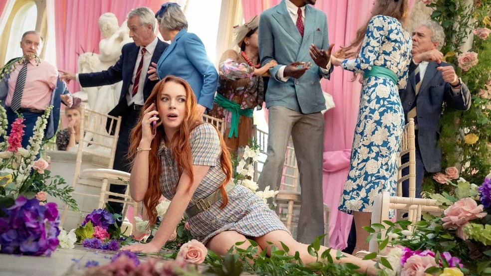 Longa de romance é estrelada pela atriz americana Lindsey Lohan — Foto: Divulgação/Netflix