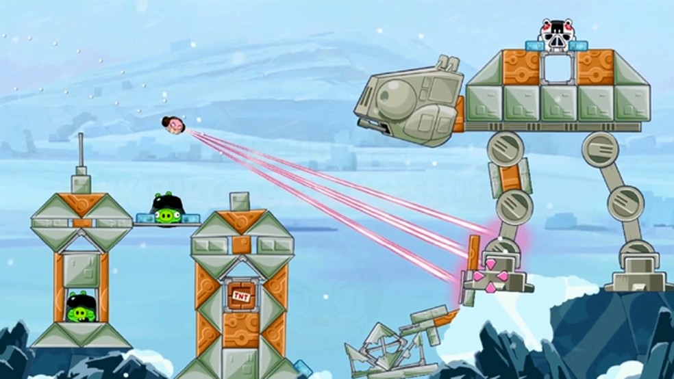 Angry Birds Star Wars coloca os pássaros e os porcos da franquia para se enfrentarem como personagens da saga de filmes — Foto: Divulgação/Rovio