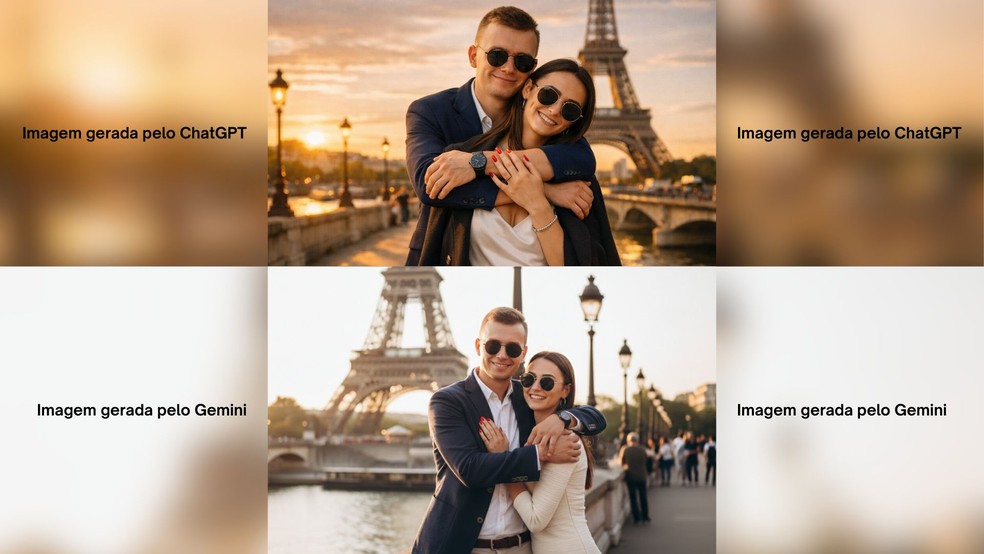  Reprodução/ChatGPT e Gemini Google