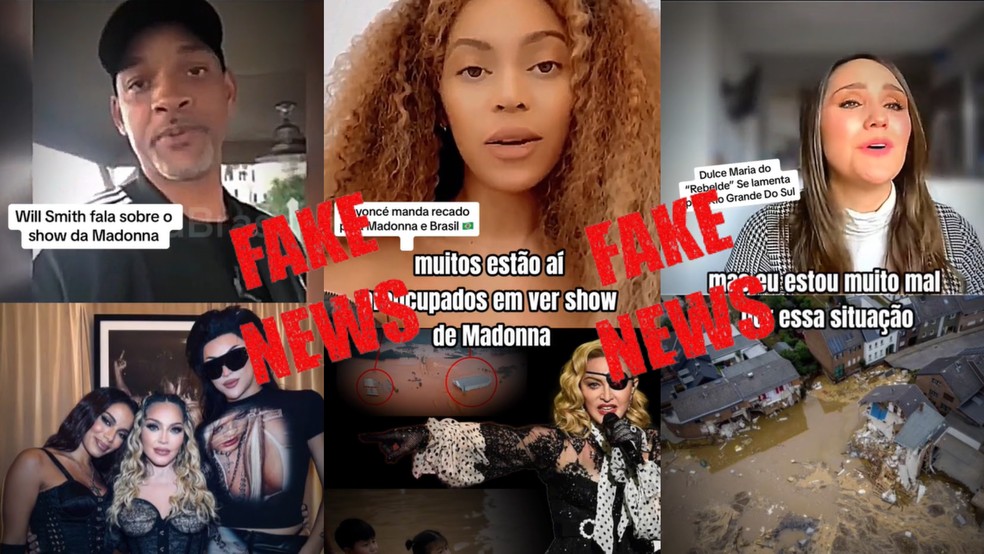 Vídeo em que Beyoncé reclama de show de Madonna no Brasil é fake; entenda