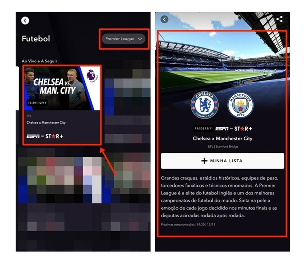 Descubra como assistir aos jogos da Premier League pelo celular