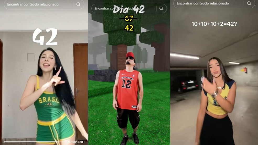 Meme 42 é o novo 67? Entenda a competição entre trends — Foto: Reprodução/TikTok