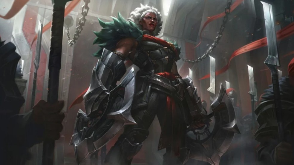 Ambessa Medrada é a primeira personagem original da animação a ir para os jogos de Lol — Foto: Divulgação/Riot Games