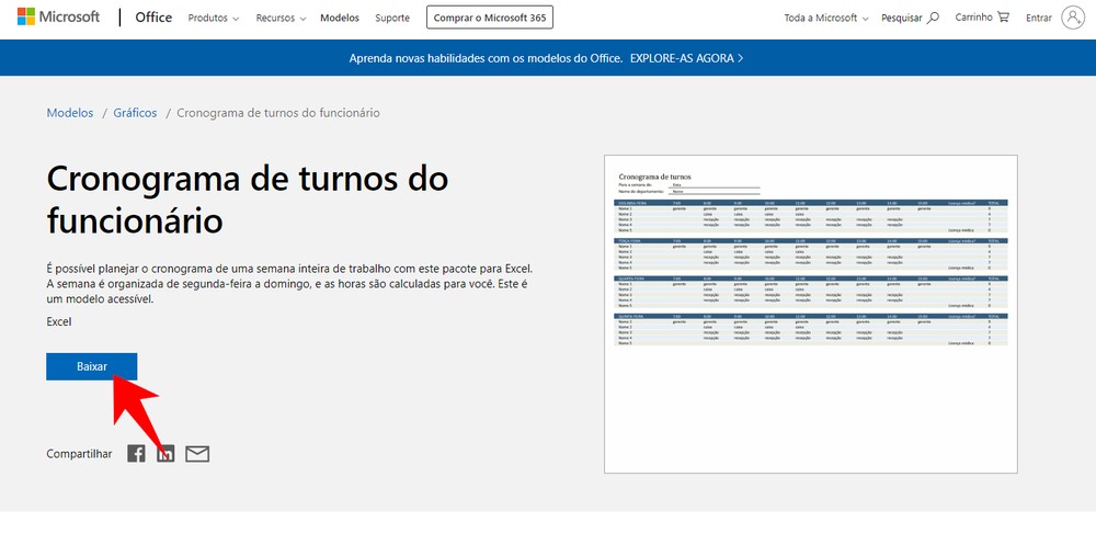 Planilha de escala de trabalho: como baixar e usar modelo no Excel