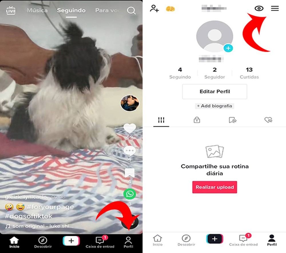 Como ver quem visitou meu perfil no TikTok