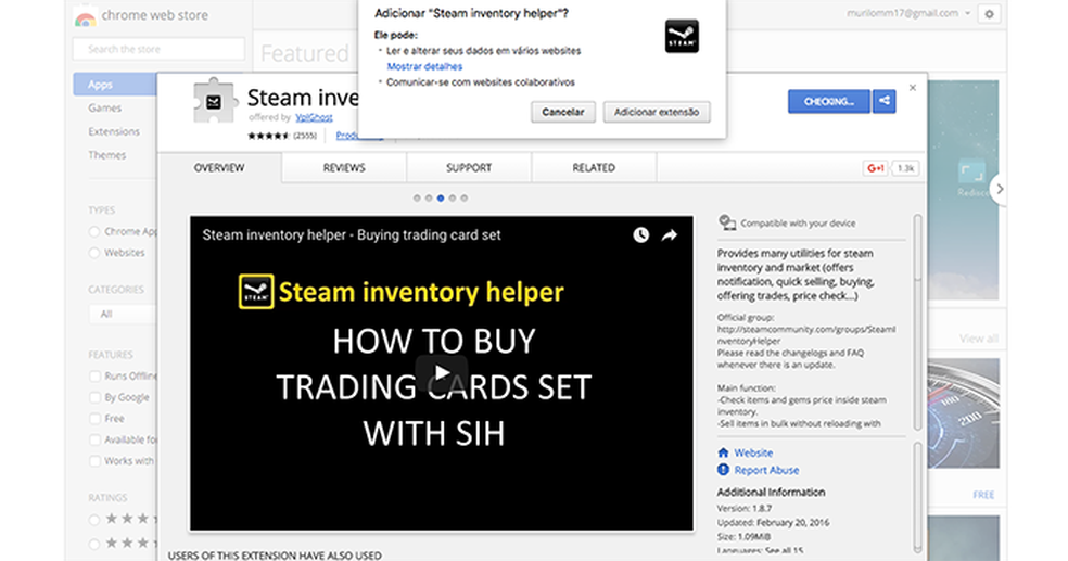 Como baixar o Steam Inventory Helper para ajudar nas negociações