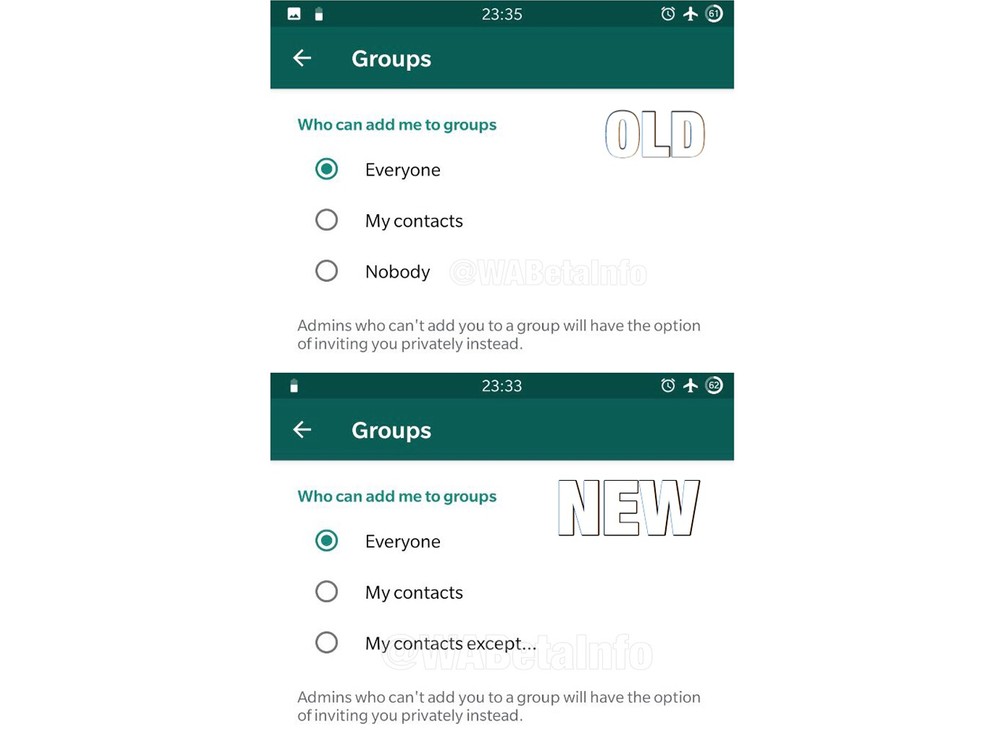 WhatsApp testa opção para impedir de adicionar a grupos automaticamente