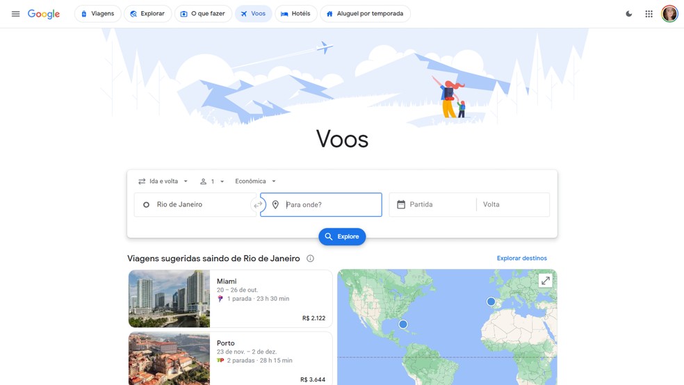 Nova IA do Google ajuda usuário a encontrar passagens baratas — Foto: Reprodução/Júlia Silveira