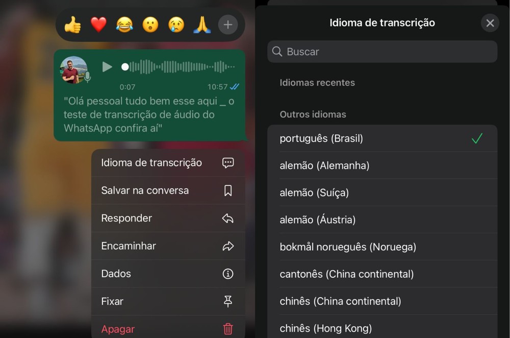 WhatsApp libera transcrição de áudio; saiba como usar no app