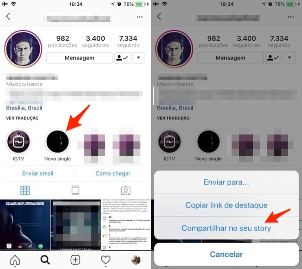 Instagram: como compartilhar destaques de amigos nos Stories
