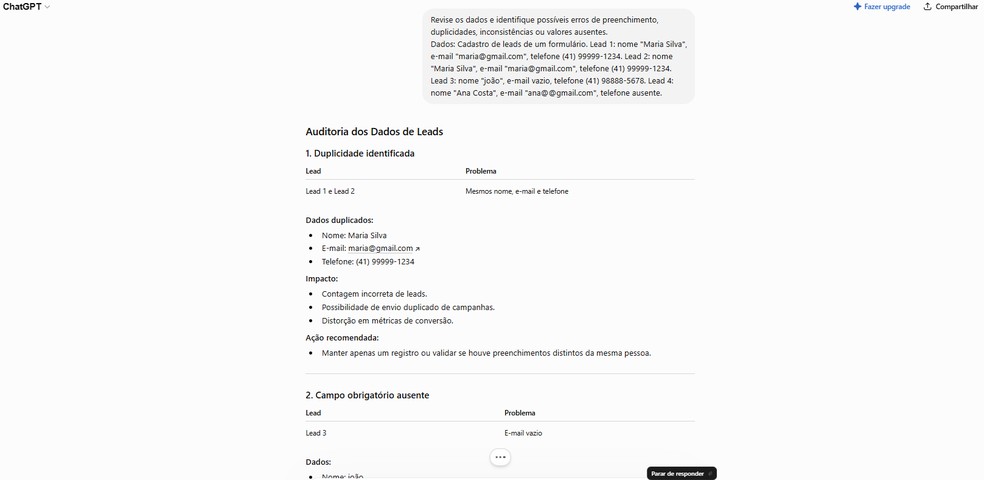  Reprodução/Chat GPT por Késya Holanda
