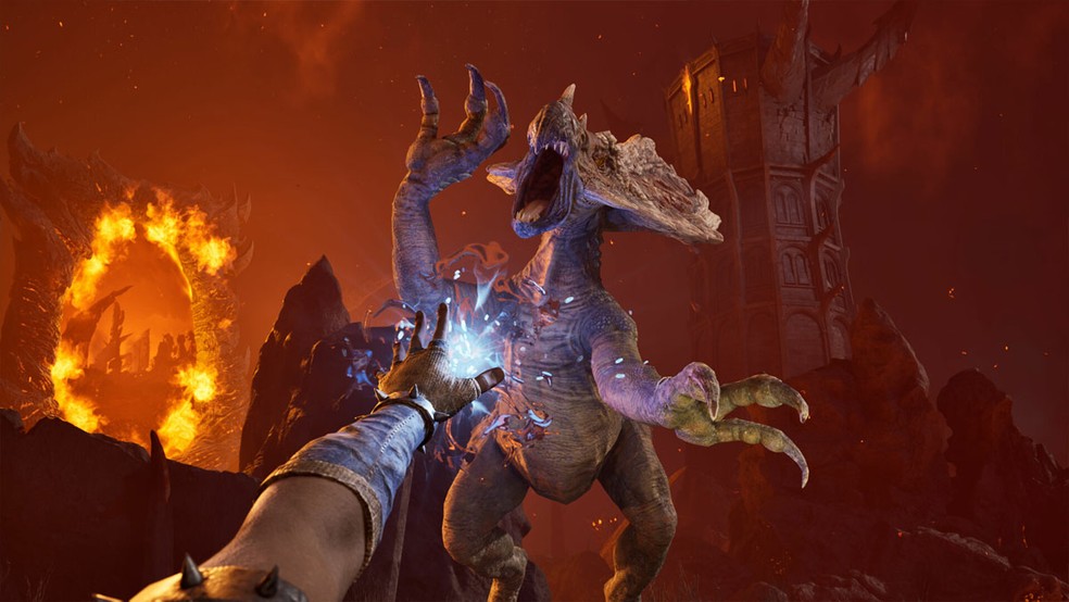 Em The Elder Scrolls 4: Oblivion Remastered jogadores enfrentarão as terríveis criaturas de Oblivion e outros tipos de inimigos — Foto: Reprodução/Steam