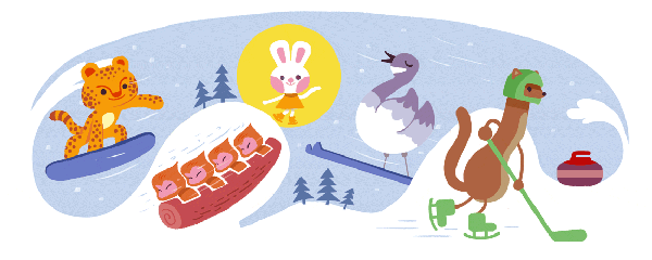 Novo Doodle do Google, tem as olimpíadas em jogo temático