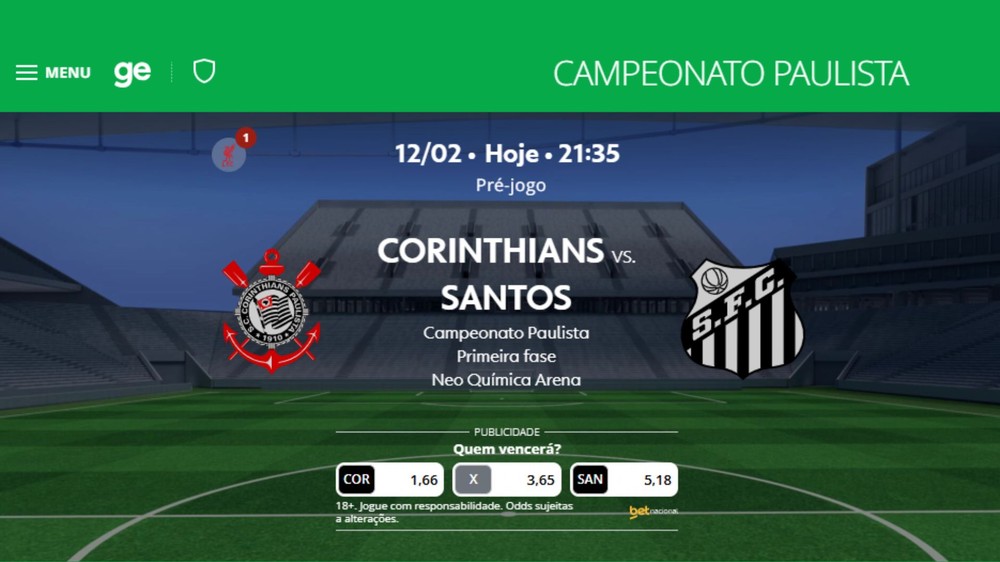 Corinthians x Santos ao vivo: hora, escalação e onde assistir ao clássico