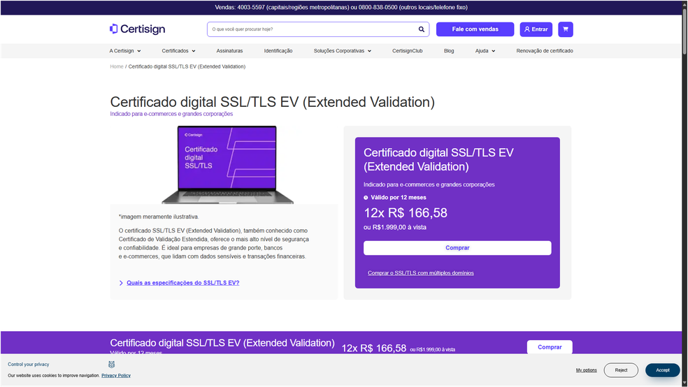  Reprodução/Certisign