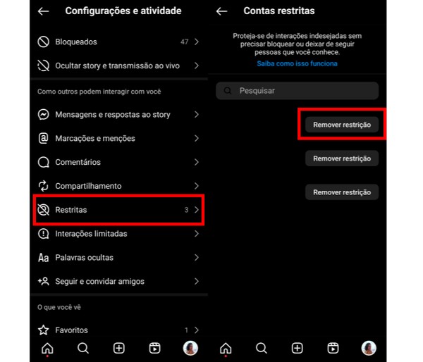 Restrição Do Instagram