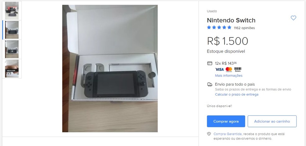 Nintendo Switch - MeuGameUsado