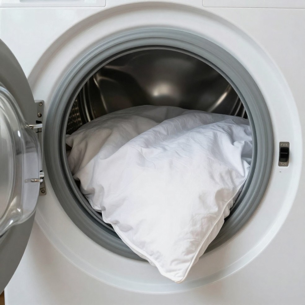 Alguns modelos de travesseiro podem ser lavados na máquina sem danificar o material — Foto: Reprodução/Freepik