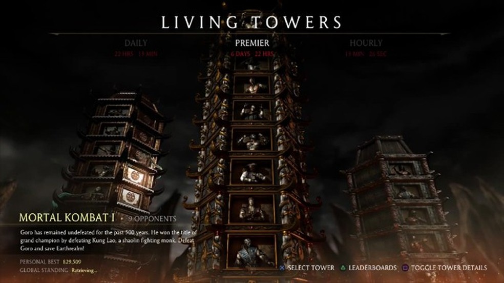 Premier Tower de Mortal Kombat X remete ao clássico Mortal Kombat 1 (Foto: Reprodução/YouTube) — Foto: TechTudo