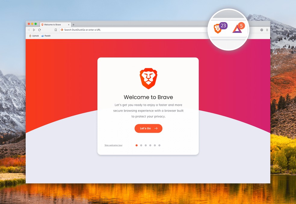 Brave blocks ads and trackers — Photo: Reproduction/Brave