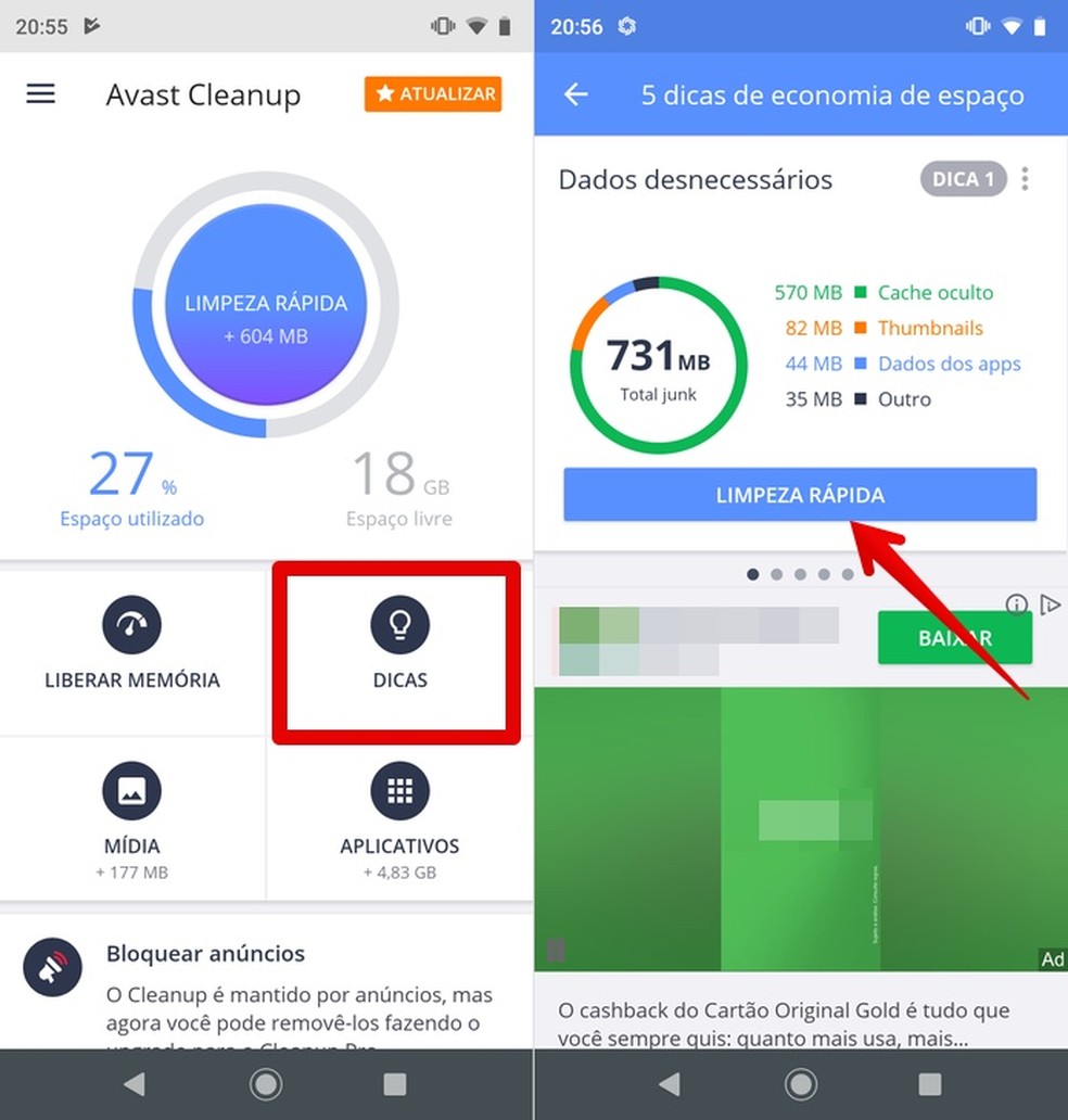 Avast Cleanup limpa arquivos do Android para melhorar sua performance